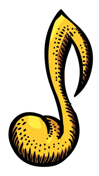 Cartoon-Bild der Musik-Ikone. Notizzeichen — Stockvektor