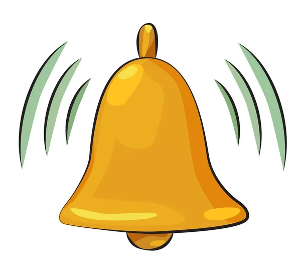 Immagine cartone animato di icona di notifica. Simbolo campana — Vettoriale Stock