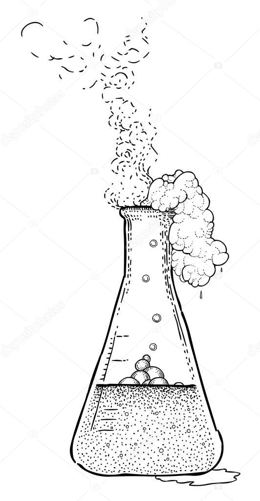 Cartoon image of chemicals