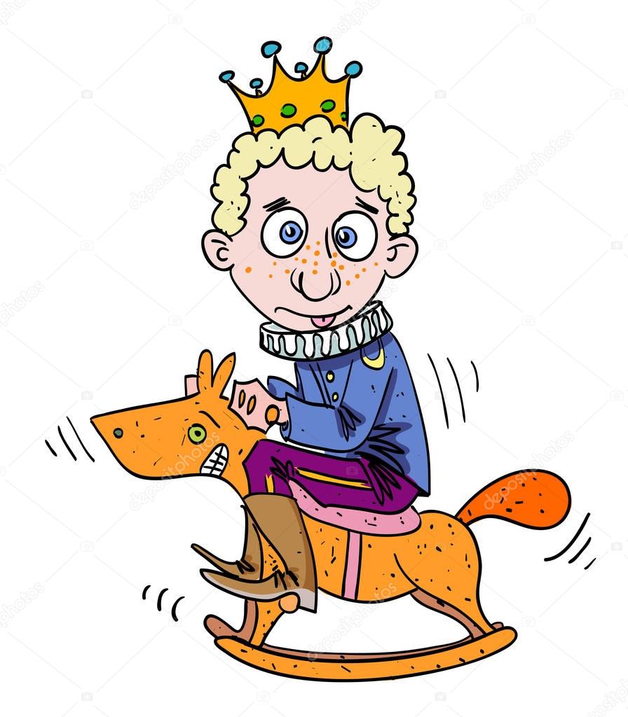 Cartoon image of idiot prince