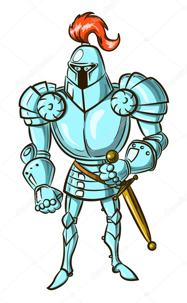 Cartoon image of medieval knight