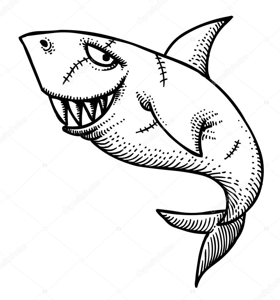 Cartoon image of shark
