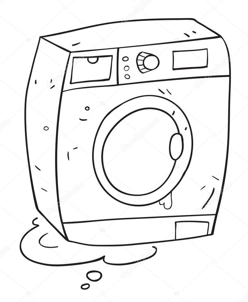 Cartoon image of washing machine