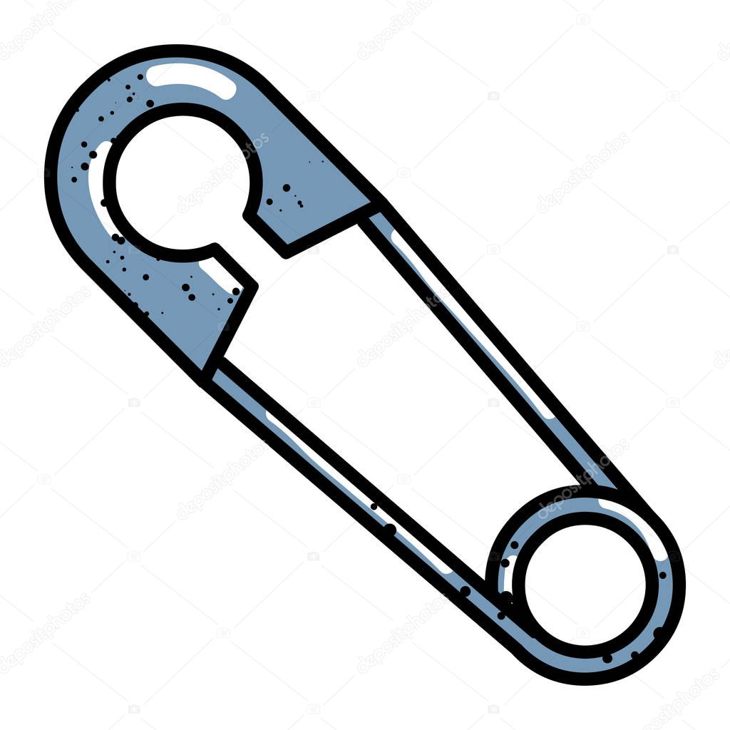 Cartoon image of Pin Icon. Pin symbol