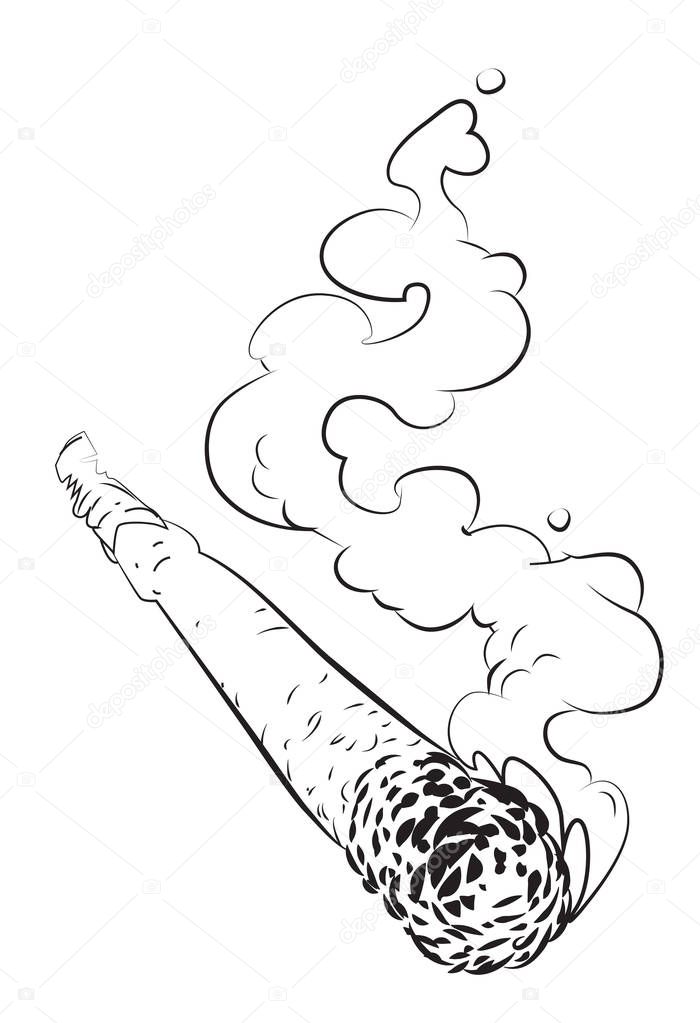 Cartoon image of marijuana joint