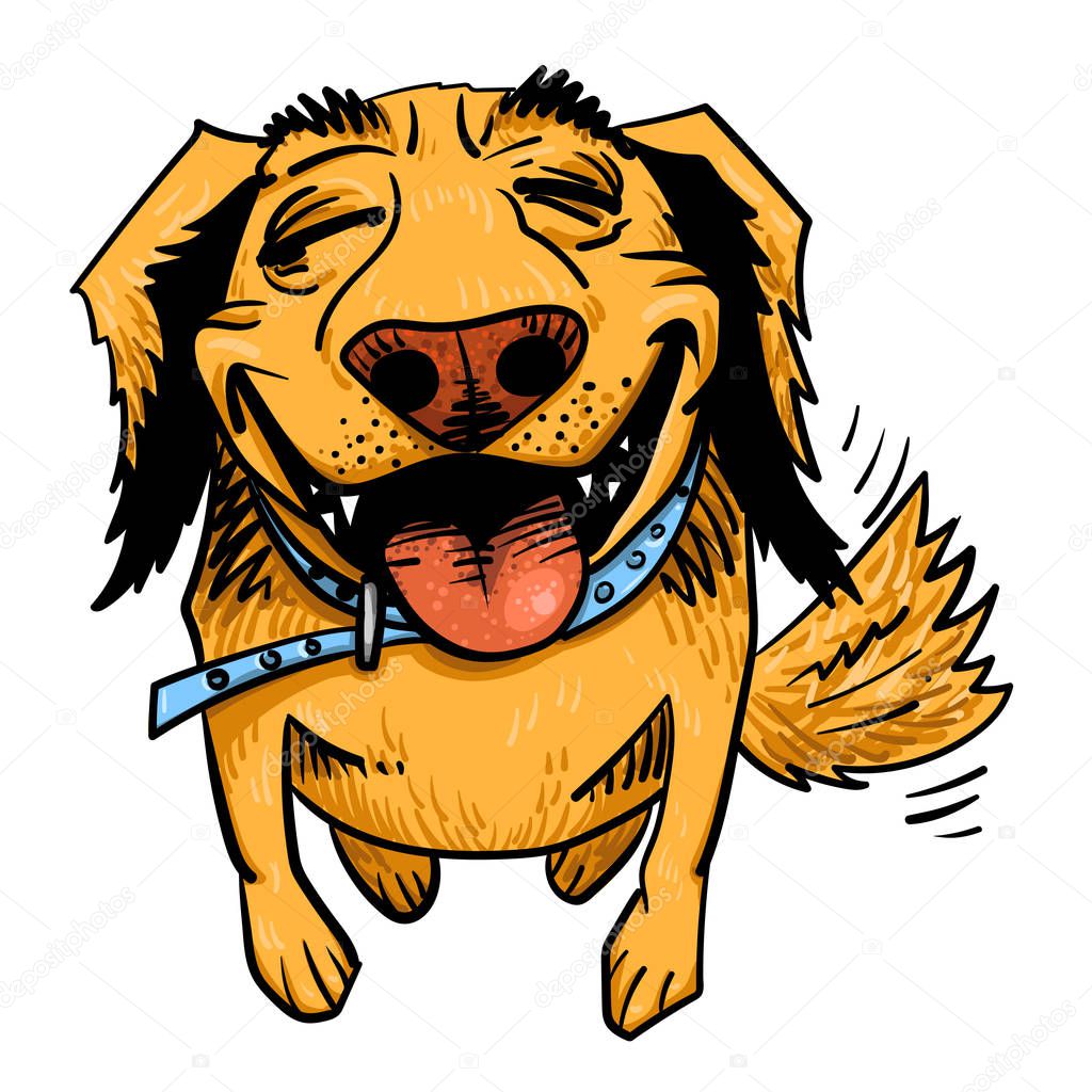 Cartoon image of happy dog