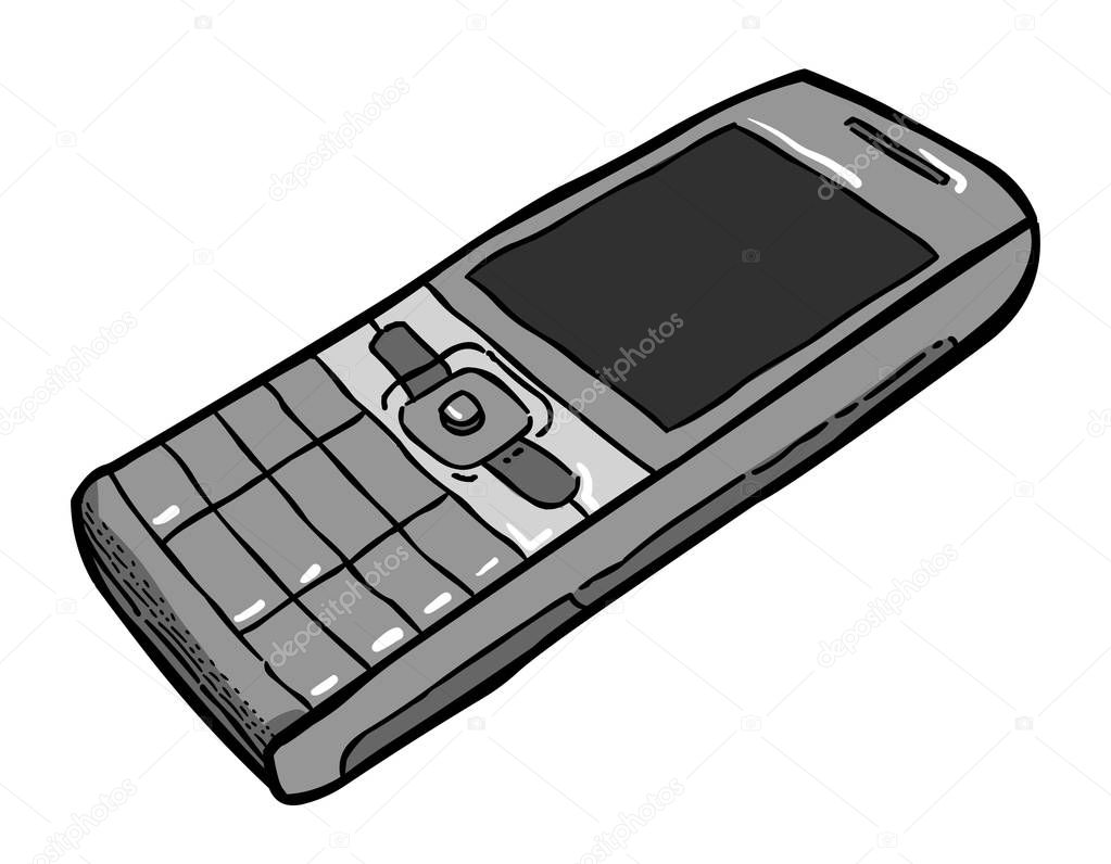 Image de dessin animé de téléphone portable — Image ...