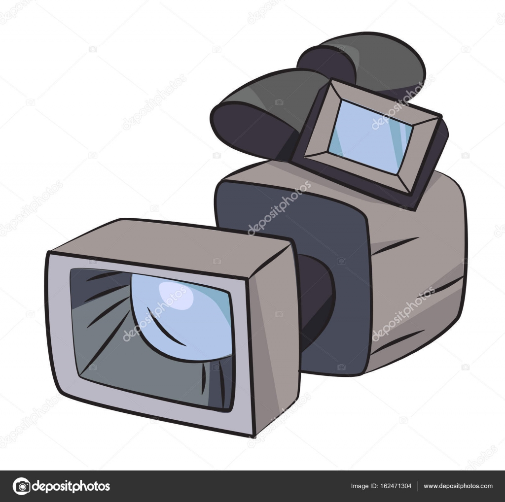 Imagen de dibujos animados de la cámara de vídeo. Símbolo cámara Vector