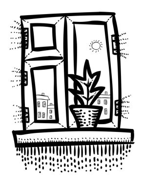 Çizgi film görüntüsü pencere simgesi. Pencere sembol seti