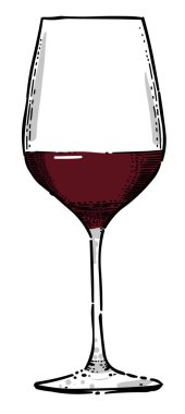 Şarap kutsal kişilerin resmi çizgi film görüntüsü. Şarap kadehi sembolü