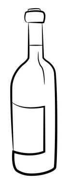 şarap şişesi çizgi film resim