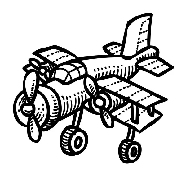 ภาพการ์ตูนของเครื่องบิน — ภาพเวกเตอร์สต็อก