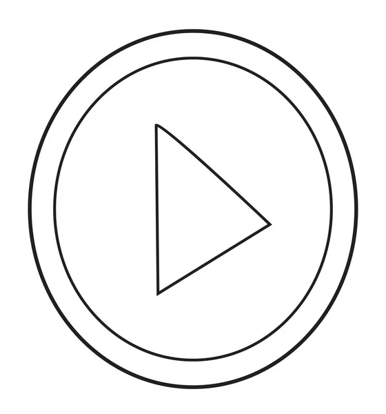 Imagen de dibujos animados del icono del botón de reproducción. Juego de símbolo — Archivo Imágenes Vectoriales