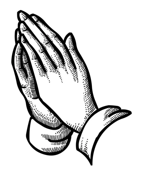 Cartoon image of Pray — Stock Vector