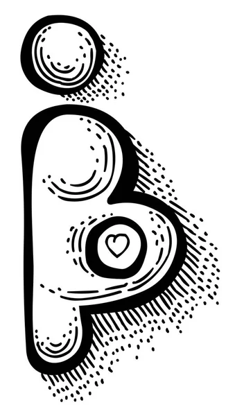 Карикатурное изображение Беременной иконы — стоковый вектор
