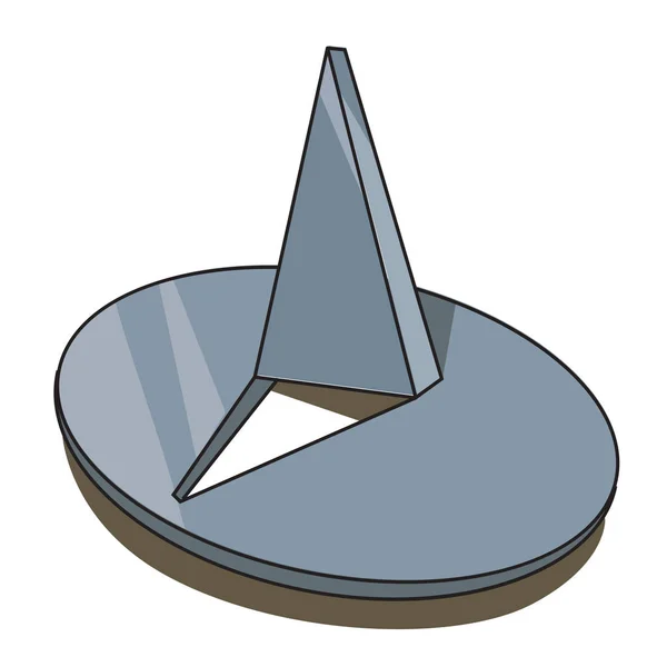 Cartoon image of Push Pin Icon. Pin symbol — Stock Vector