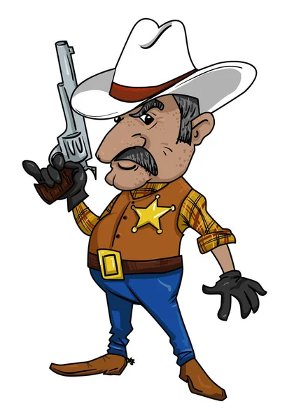 Imagen de dibujos animados del sheriff — Vector de stock