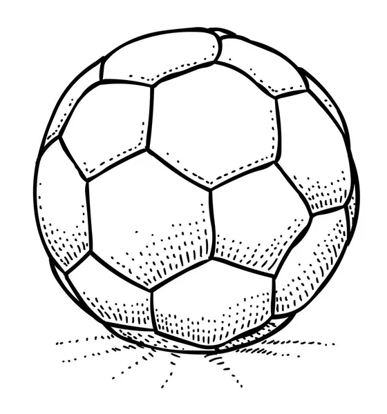 サッカー ボールのアイコンの漫画のイメージ。サッカー ボールのシンボル — ストックベクタ
