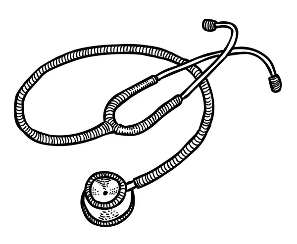 Карикатурный образ иконы стетоскопа. Медицинский символ — стоковый вектор