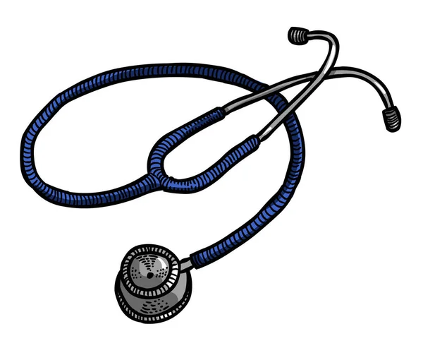 ภาพการ์ตูนของไอคอนสเตโตสโกป สัญลักษณ์ทางการแพทย์ — ภาพเวกเตอร์สต็อก