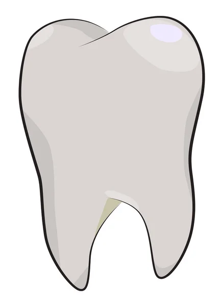 Immagine del cartone animato di Icona dei denti. Simbolo odontoiatrico — Vettoriale Stock