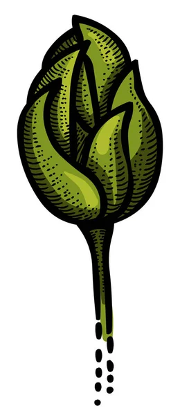 Imagen de dibujos animados de Tulip Icon. Símbolo vegetal — Archivo Imágenes Vectoriales