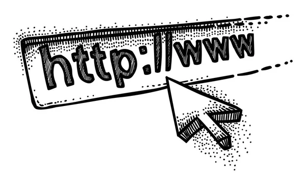 Rajz-félének Website ikon. Látogasson el web piktogram. Internet sym — Stock Vector