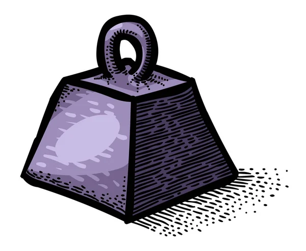 重量アイコンの漫画イメージ — ストックベクタ