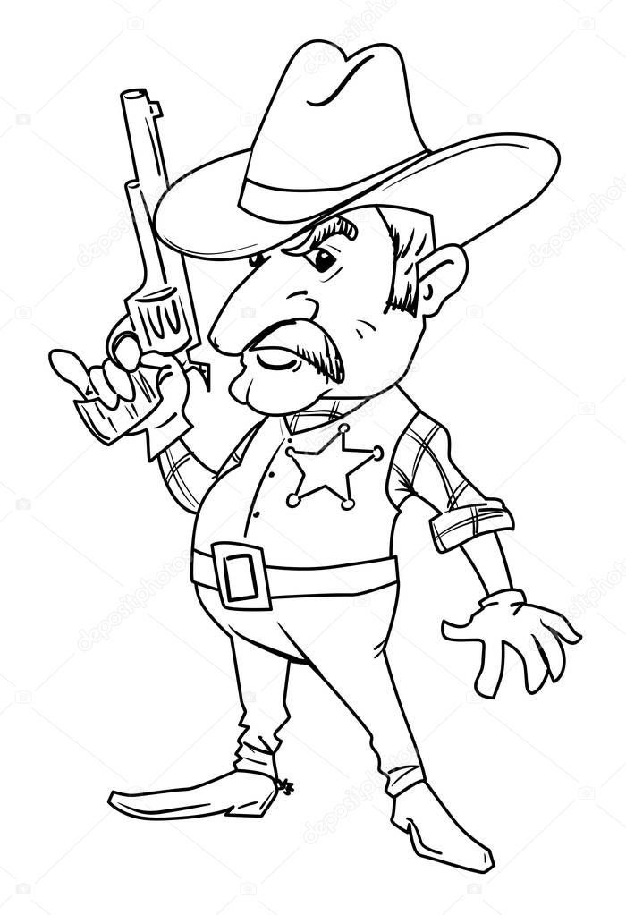 Cartoon image of sheriff
