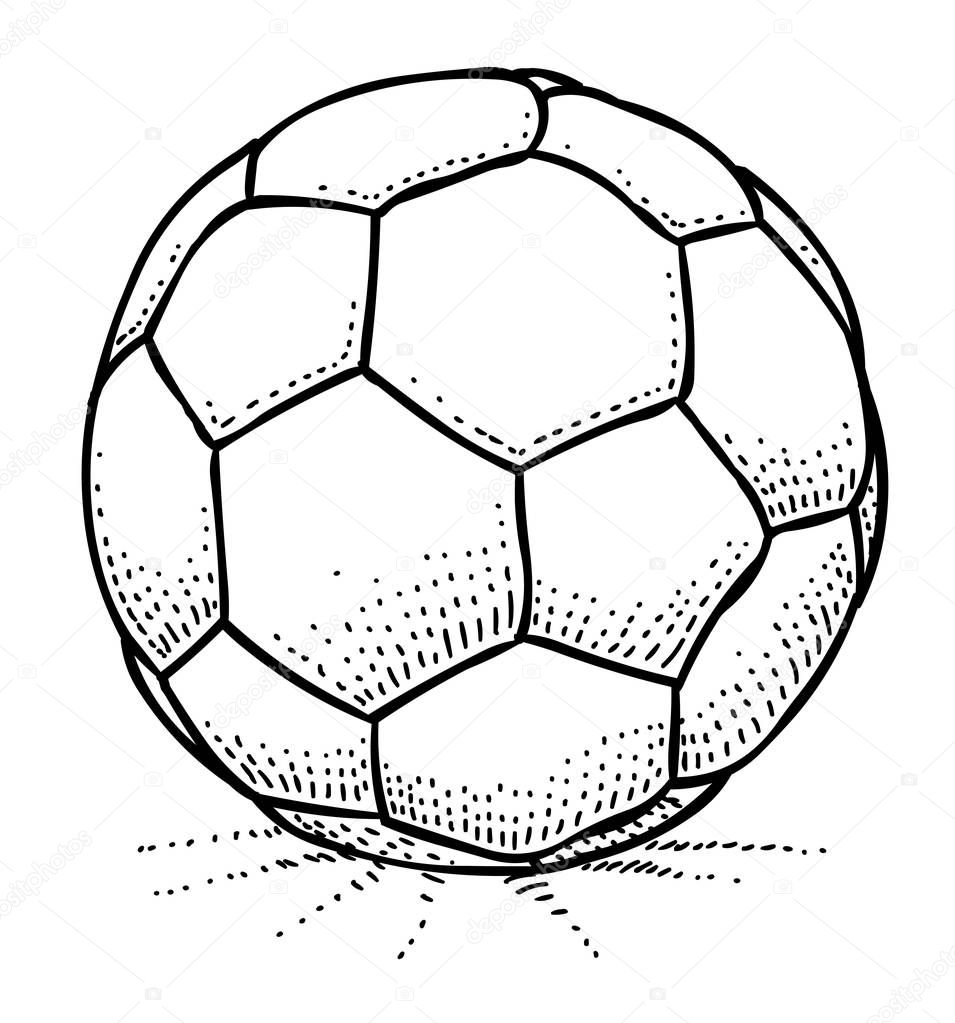 Cartoon image of Soccer ball Icon. Football symbol