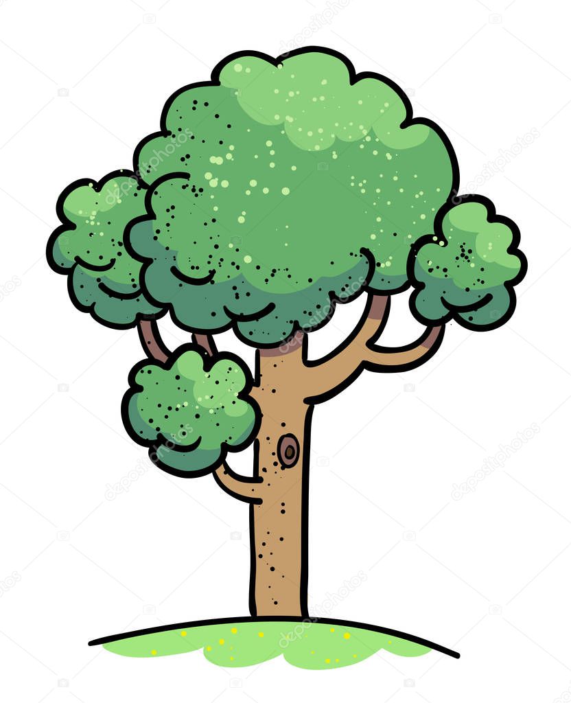 Image de dessin anim de l ic ne de l arbre Symbole de l Image de dessin anim de l ic ne de l arbre Symbole de l