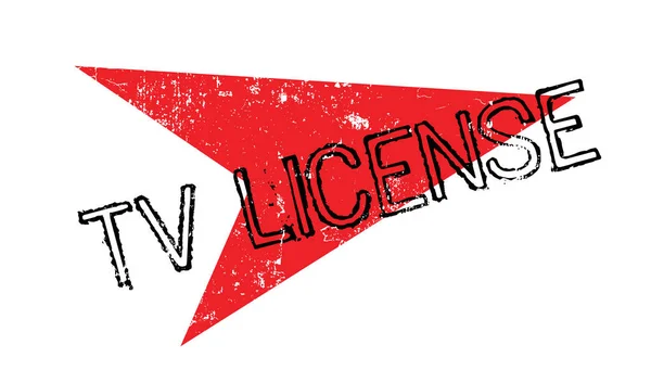 Timbre de licence TV en caoutchouc — Image vectorielle