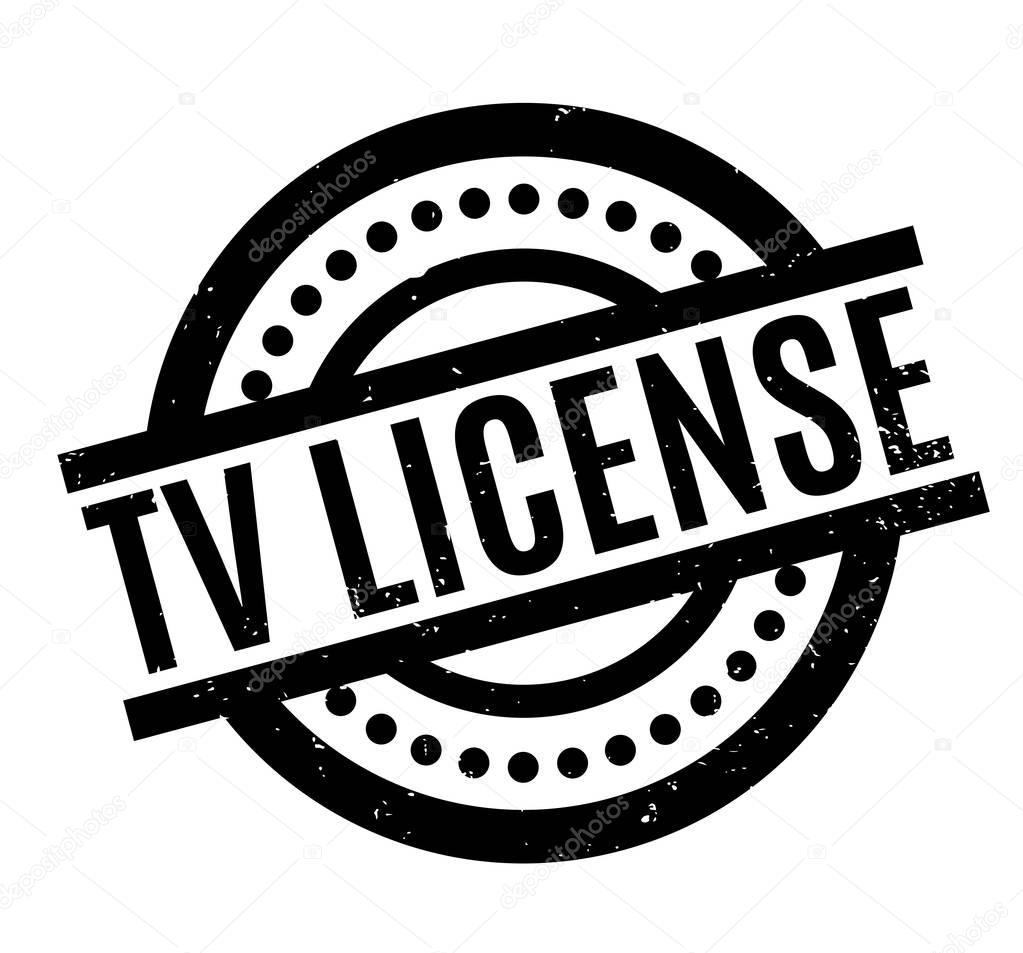 Tv License rubber stamp