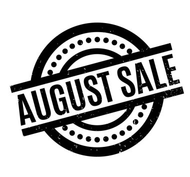 Ağustos Satılık lastik damgası