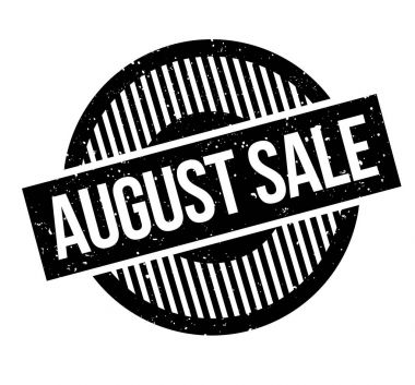 Ağustos Satılık lastik damgası