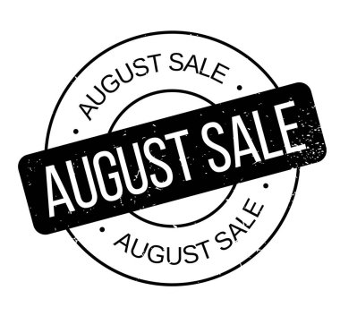 Ağustos Satılık lastik damgası