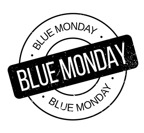 Blue Monday sello de goma — Vector de stock