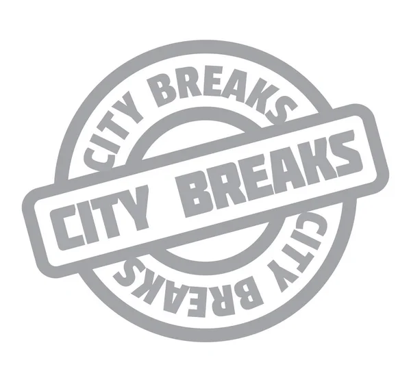 City Breaks καουτσούκ σφραγίδα — Διανυσματικό Αρχείο