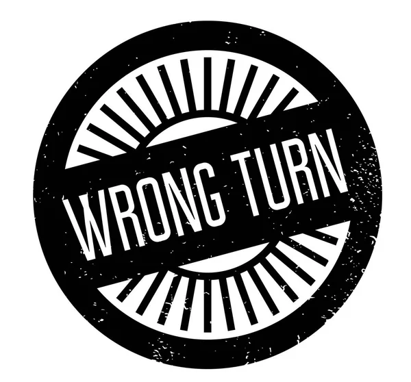 Wrong Turn pieczątka — Wektor stockowy