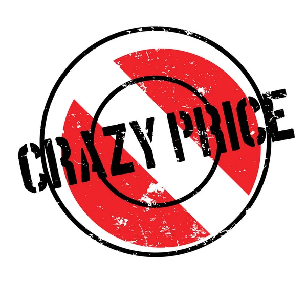 Резиновая марка Crazy Price — стоковый вектор