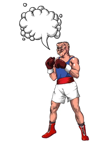 Boxer-100-Zeichentrickbild — Stockvektor