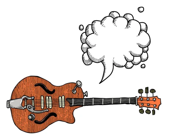 Elektro gitar-100 çizgi film resim — Stok Vektör