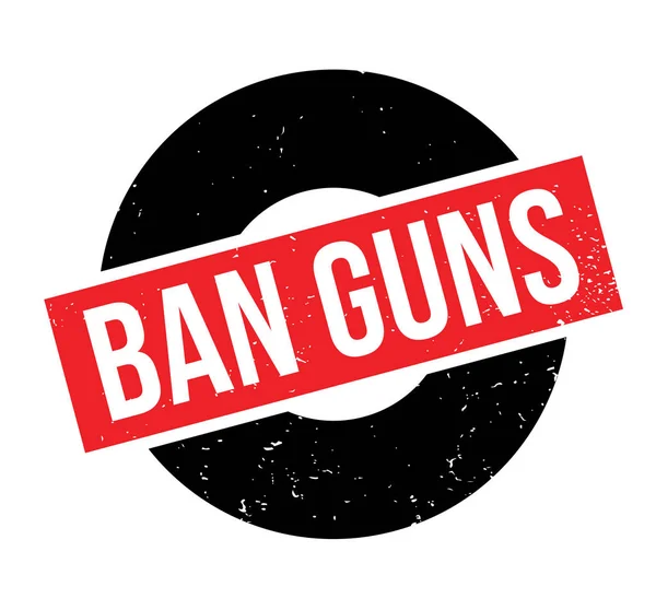 Ban Guns rubber stamp — Stock Vector