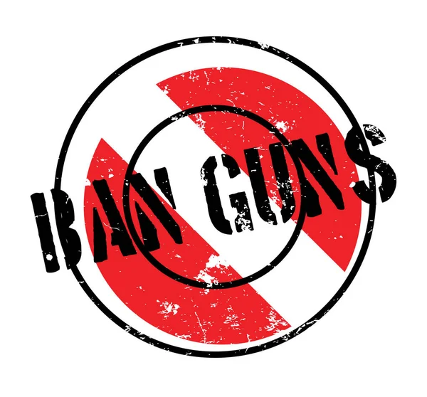 BAN GUNS Sello de goma — Vector de stock