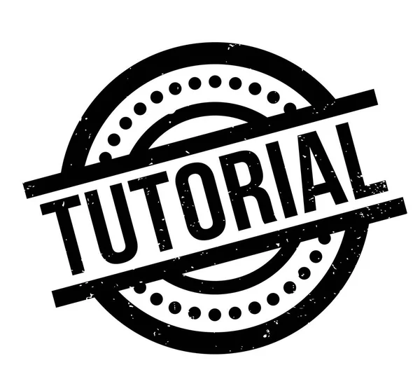 Tutoriall sello de goma — Vector de stock