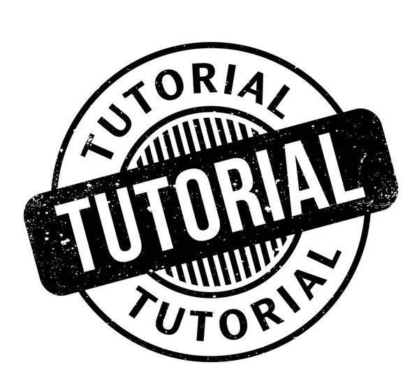 Tutoriall sello de goma — Vector de stock