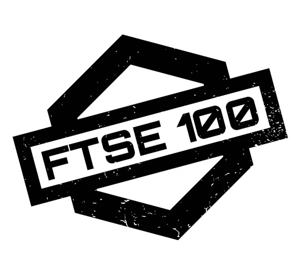 FTSE 100 gumibélyegző — Stock Vector