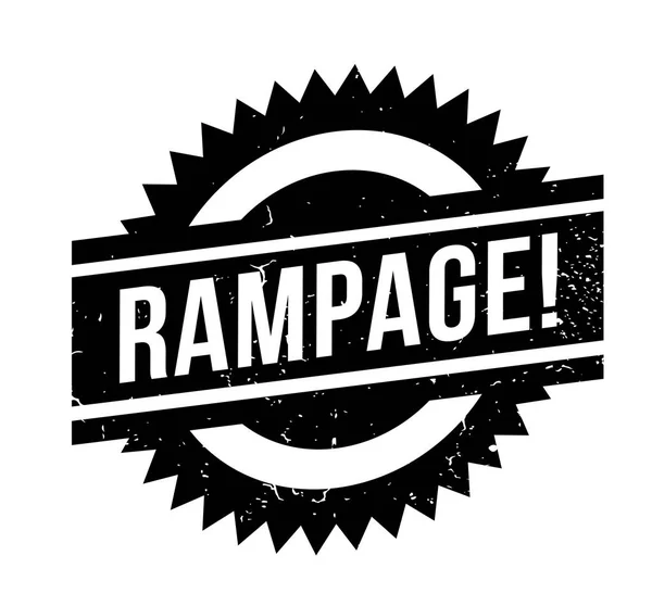 Rampage gumibélyegző — Stock Vector