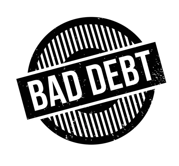 BAD DEBT Timbre en caoutchouc — Image vectorielle