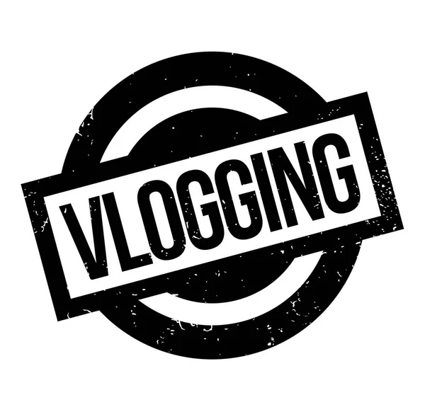 Vlogging sello de goma — Archivo Imágenes Vectoriales